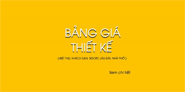 Bảng giá thiết kế nhà